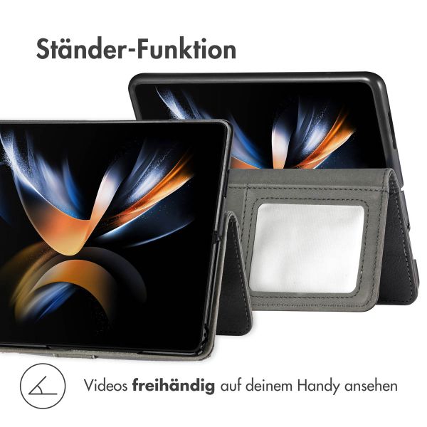 imoshion Luxuriöse Klapphülle für das Samsung Galaxy Z Fold 5 - Schwarz