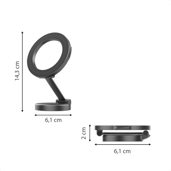 imoshion Handyhalterung für das Auto mit MagSafe - Armaturenbrett - Schwarz