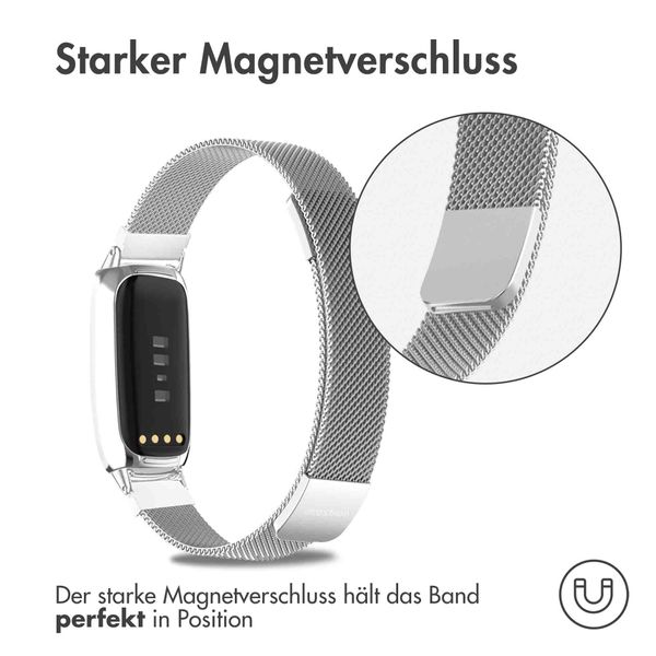 imoshion Mailändische Magnetarmband für das Fitbit Luxe - Größe S - Silber