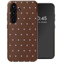 Selencia Vivid Rückabdeckung mit MagSafe Samsung Galaxy S25 - Happy Dots Chocolate