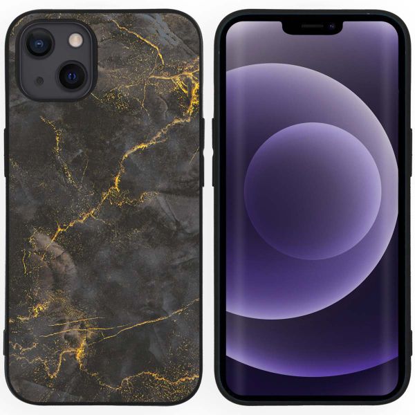 imoshion Design Hülle für das iPhone 13 - Black Marble