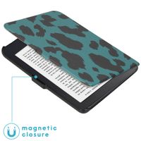 imoshion Design Slim Hard Case Klapphülle Kobo Clara 2E / Tolino Shine 4 - Green Leopard