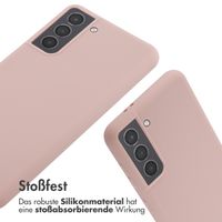 imoshion Silikonhülle mit Band für das Samsung Galaxy S21 - Sand Pink