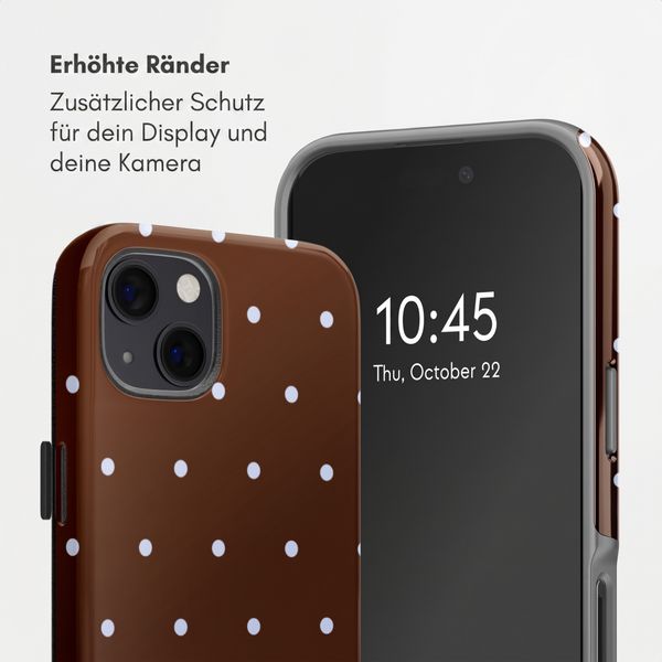 Selencia Vivid Back Cover Apple iPhone 13 Pro - Happy Dots Chocolate