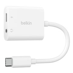 Belkin RockStar™ 3,5-mm-Audio- und USB-C-Ladeadapter - Weiß