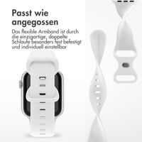 imoshion Silikonband⁺ für die Apple Watch Series 1 bis 9 / SE (38/40/41 mm) | Series 10 (42 mm) - White - Größe S/M