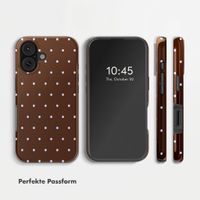 Selencia Vivid Rückabdeckung mit MagSafe Apple iPhone 16 - Happy Dots Chocolate