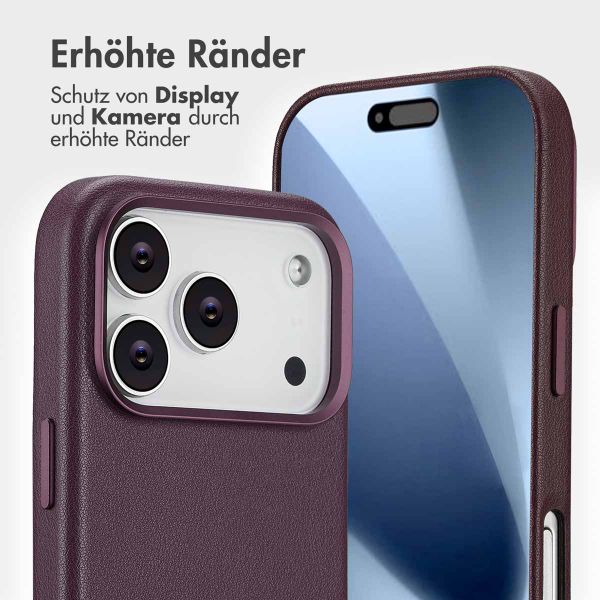 Accezz 2-in-1 Klapphülle aus Leder mit MagSafe Apple iPhone 17 Pro - Heath Purple