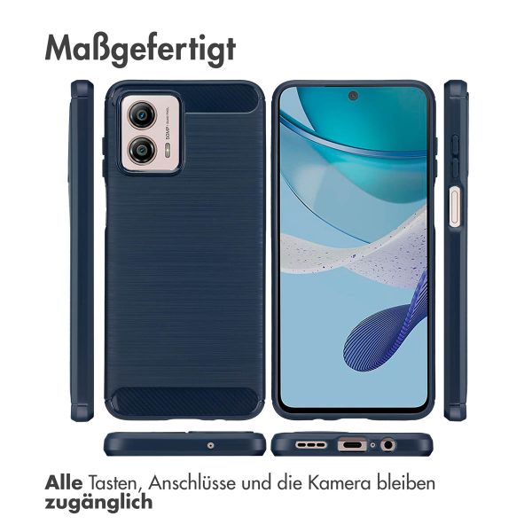 imoshion Brushed Back Cover Motorola Moto G53 - Dunkelblau