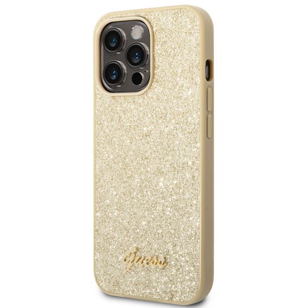 Guess Glitter Flakes Back Cover Apple iPhone 14 Pro Max - Gold
