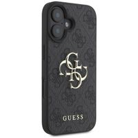 Guess 4G Metal Logo Back Cover Apple iPhone 16 - Schwarz
