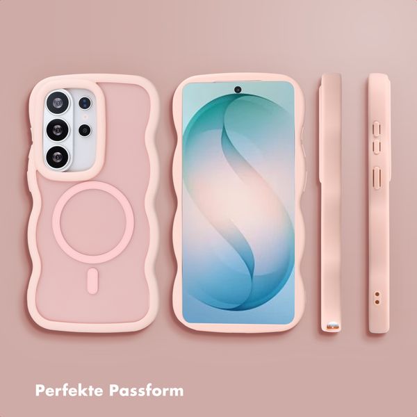 Selencia Wavy Backcover mit MagSafe Samsung Galaxy S26 Ultra - Soft Pink