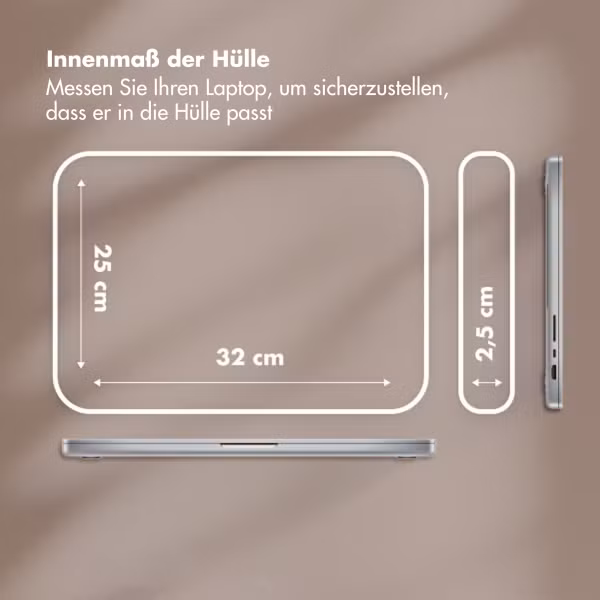 Selencia Puffy Laptop Hülle 13-14 Zoll - Laptop Sleeve - Mocha Brown