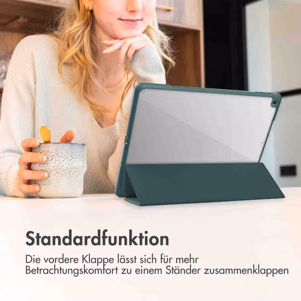 imoshion Trifold Hardcase Klapphülle Apple iPad 11 (2025) 11 Zoll A16 / iPad 10 (2022) 10.9 Zoll - Grün
