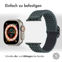 imoshion Elastisches Nylonarmband für das  Apple Watch Series 1 t/m 11 / SE / Ultra (44/45/46/49 mm) - Dunkelgrau