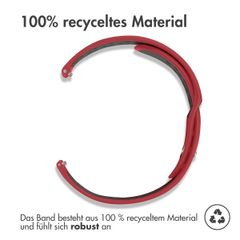 imoshion Silikon-Sportarmband -   Universelle 18 mm Anschluss - Red & Black