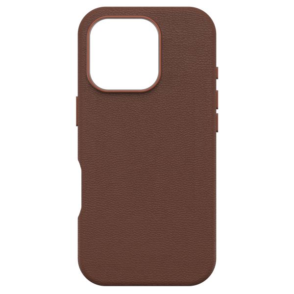 OtterBox Symmetry Cactus Leder Back Cover MagSafe für das iPhone 16 pro - Rich Adobe Brown