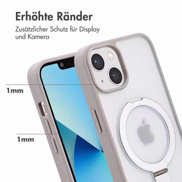 Accezz Ring Stand Backcover mit MagSafe Apple iPhone 13 - Grau