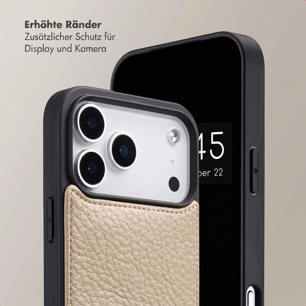 Selencia Nova HandyHülle mit Kordel und Kartenhalter Apple iPhone 18 Pro / 17 Pro - Beige