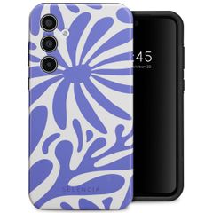 Selencia Vivid Back Cover Samsung Galaxy A35 - Modern Bloom Sapphire Blue