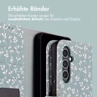 imoshion Design Klapphülle Samsung Galaxy A54 (5G) - Smoke Green Flowers
