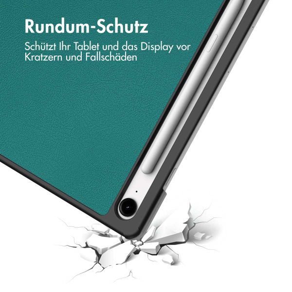 imoshion Trifold Klapphülle Samsung Galaxy Tab S10 FE Plus - Dunkelgrün
