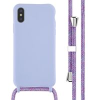 imoshion Silikonhülle mit Band für das Apple iPhone X / Xs - Violett
