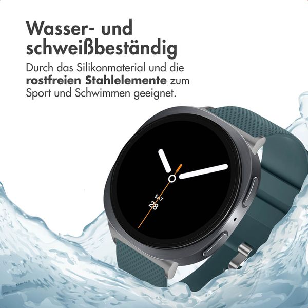 imoshion Flexibles Silikonarmband für das Samsung Galaxy Watch 8 (Classic) - 40 / 44 / 46mm - Grün