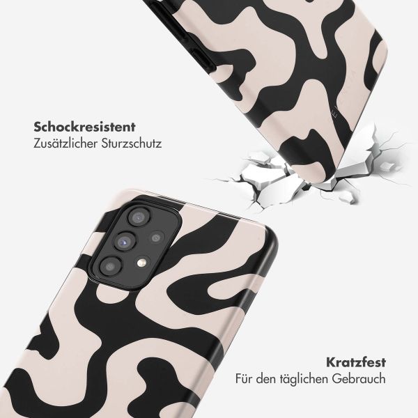 Selencia Vivid Tough Back Cover für das Samsung Galaxy A53 - Art Wave Black