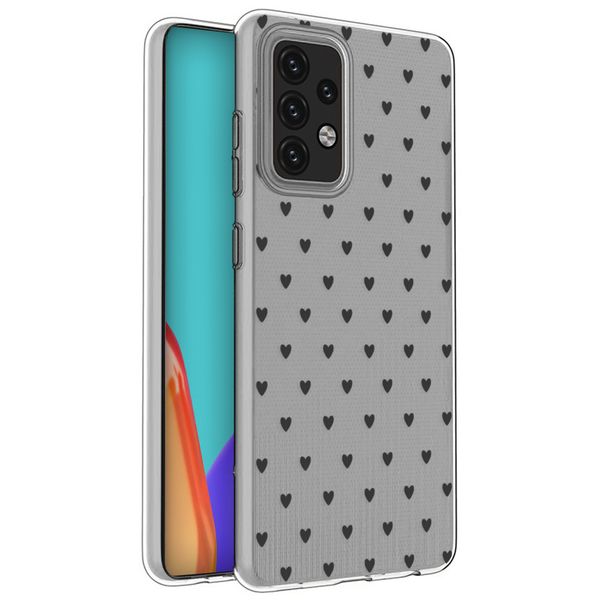 imoshion Design Hülle Samsung Galaxy A52(s) (5G/4G) - Herzen - Schwarz