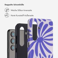 Selencia Vivid Back Cover Samsung Galaxy S24 - Modern Bloom Sapphire Blue