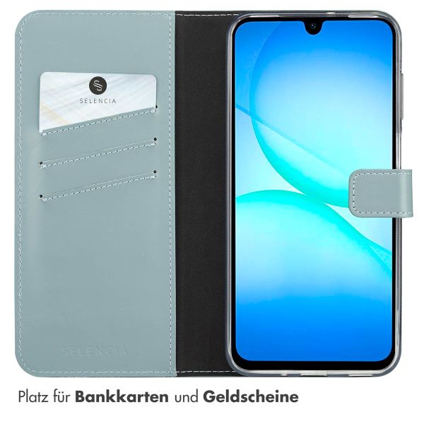 Selencia Echtleder Klapphülle Samsung Galaxy A17 - Hellblau