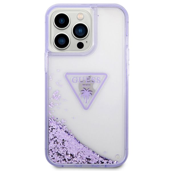 Guess Liquid Glitter Back Cover für das iPhone 14 Pro - Violett