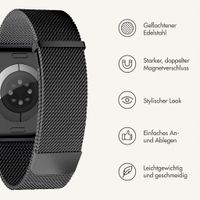imoshion Mailändische Magnetarmband für Apple Watch | 44/45/46/49 mm - Schwarz