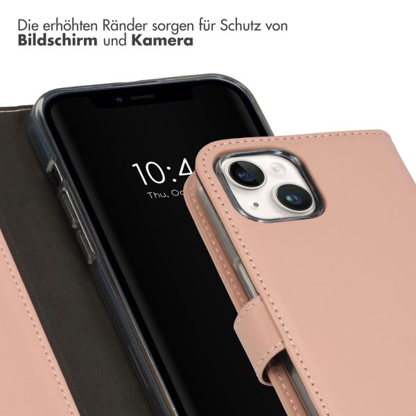 Selencia Echtleder Klapphülle Apple iPhone 15 - Dusty Pink