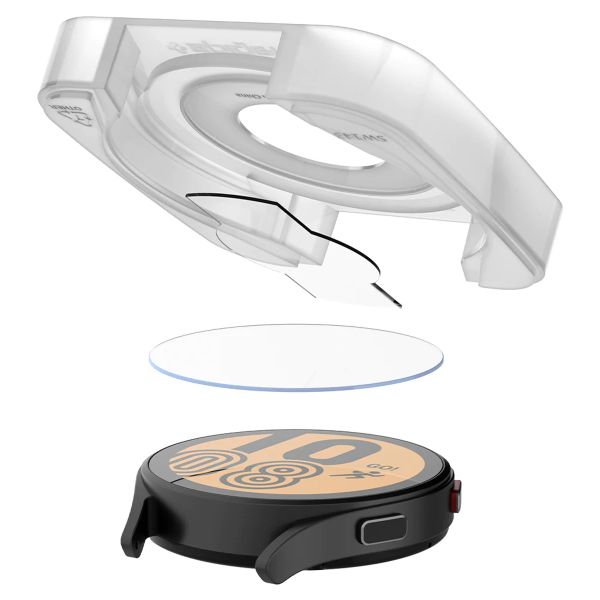 Spigen EZ FIT Glas.tR Displayschutzfolie mit Applikator für die Samsung Galaxy Watch 4 / 5 - 44 mm - Transparent