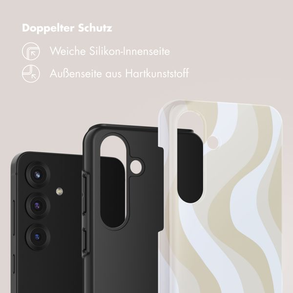 Selencia Vivid Back Cover Samsung Galaxy S25 - Desert Waves Beige