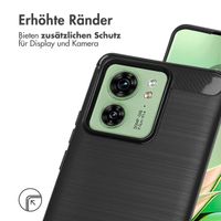 imoshion Brushed Back Cover Motorola Edge 40 - Schwarz