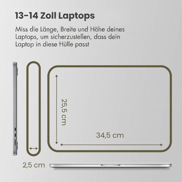 Accezz Laptop Hülle 13-14 Zoll - Laptop Sleeve - Blau