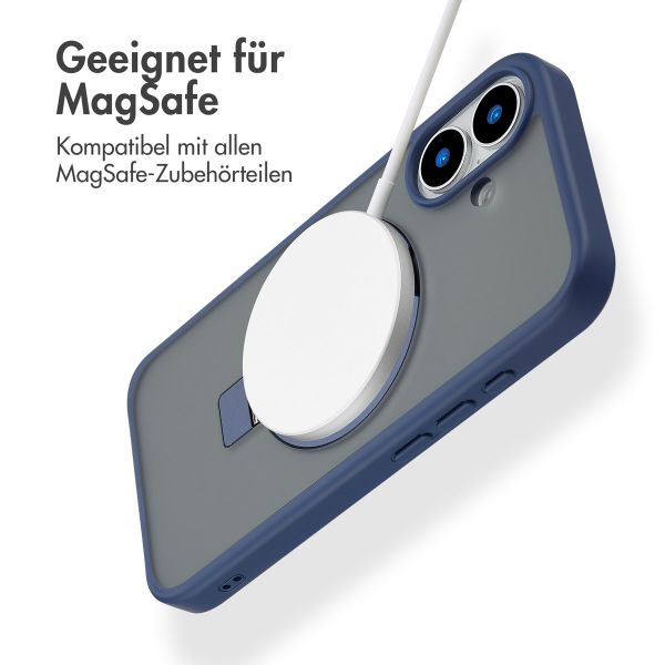 Accezz Ring Stand Backcover mit MagSafe iPhone 16 - Blau