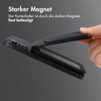 Accezz Magnetische Leder-Wallet mit Standfunktion - Geeignet für Apple Find My - Onyx Black