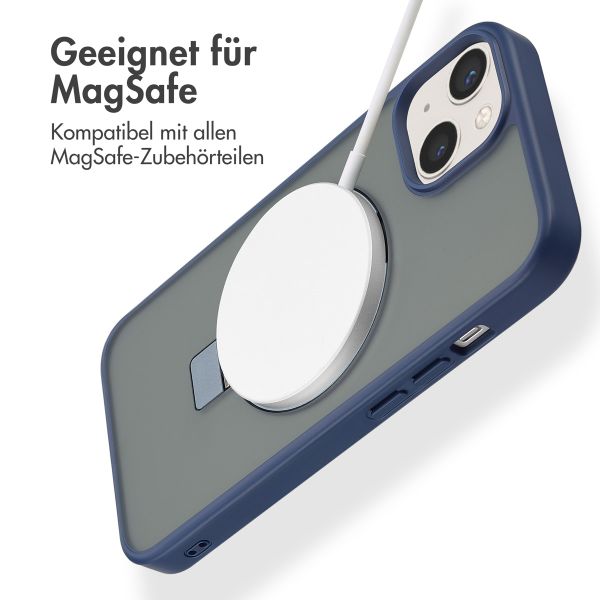 Accezz Ring Stand Backcover mit MagSafe Apple iPhone 13 - Blau