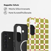 Selencia Vivid Rückabdeckung mit MagSafe Samsung Galaxy S25 - Check This Olive