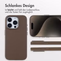 Accezz MagSafe Leather Backcover Apple iPhone 15 Pro - Kaffeebraun
