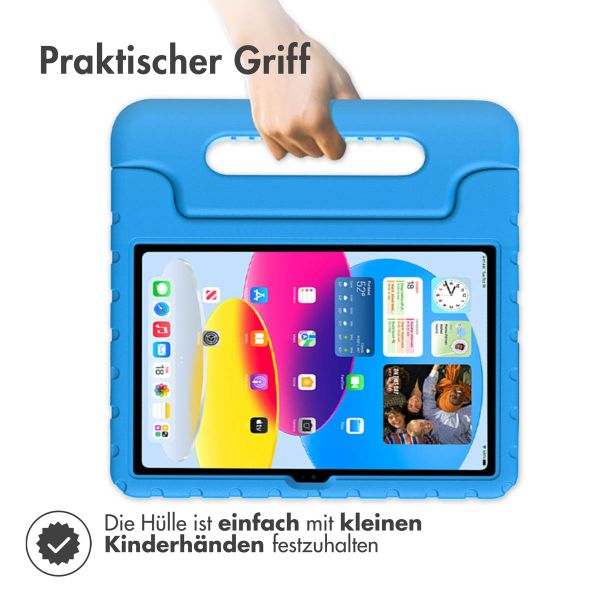 imoshion Schutzhülle mit Handgriff kindersicher für das iPad 10 (2022) 10.9 Zoll - Blau