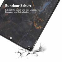 imoshion Design Trifold Klapphülle für das iPad 9 (2021) 10.2 Zoll / iPad 8 (2020) 10.2 Zoll / iPad 7 (2019) 10.2 Zoll - Black Marble