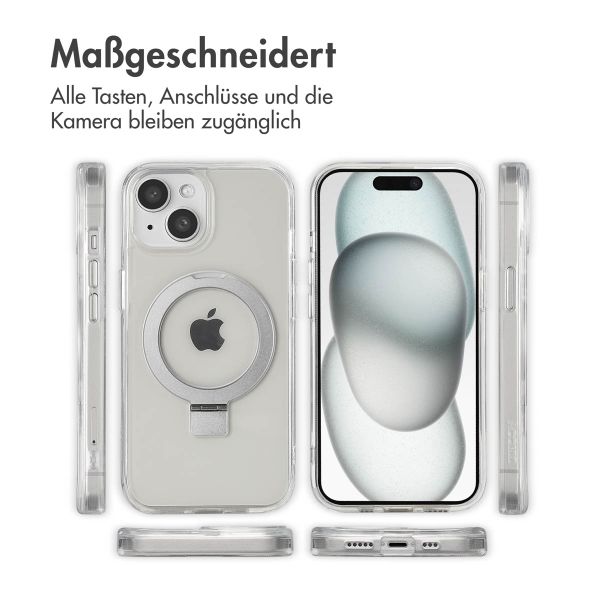 Accezz Ring Stand Backcover mit MagSafe Apple iPhone 15 - Transparent