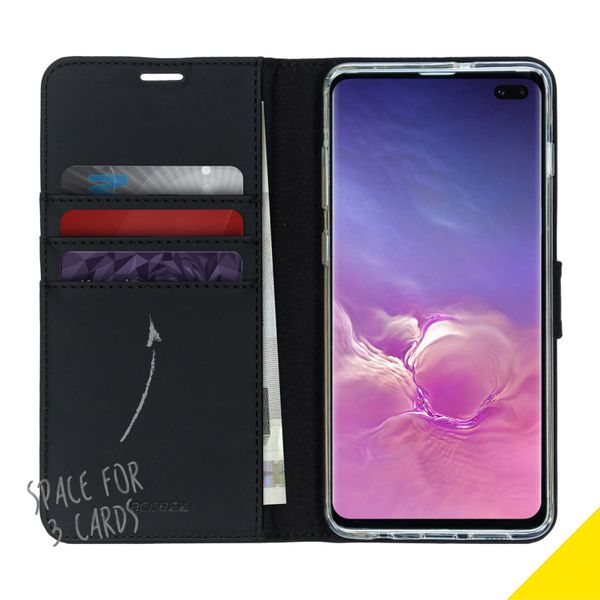 Accezz Wallet TPU Klapphülle Samsung Galaxy S10 Plus - Schwarz