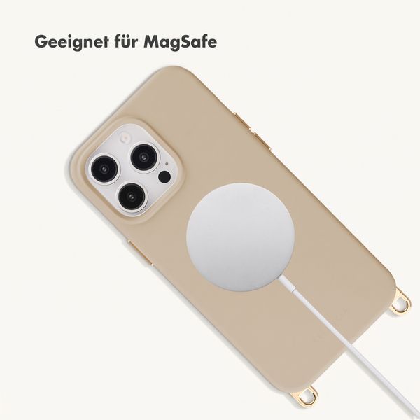 Selencia Rivièra Backcover mit MagSafe mit abnehmbaren Haken Apple iPhone 14 Pro - Milky Latte