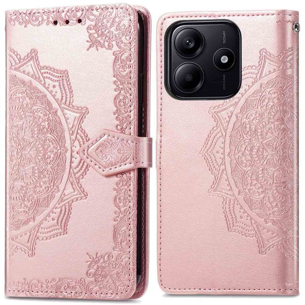 imoshion Mandala Klapphülle für das Xiaomi Redmi Note 14 5G - Rose Gold